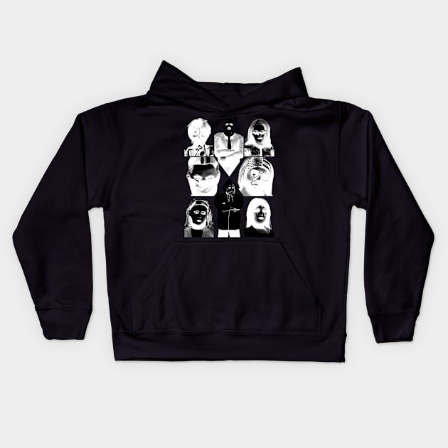 W3IRD GVNG "SMILING FACES" Kids Hoodie by KVLI3N